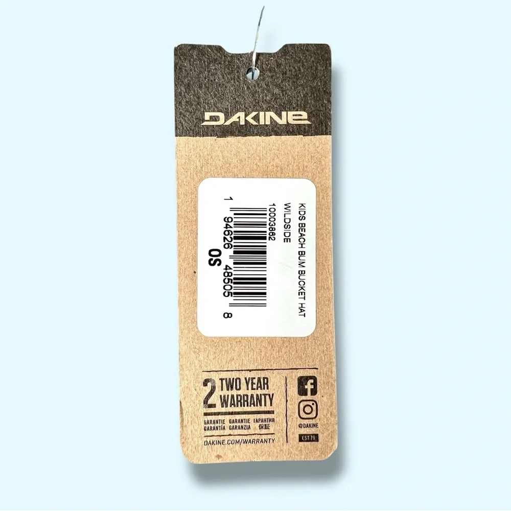 DaKine Big Kids Beach Bum Graphics Yellow Grey Black Bucket Hat Sz OS